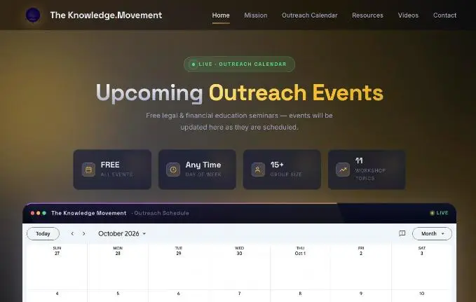 The Knowledge Movement website preview
